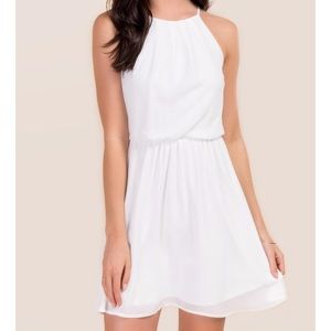 Francesca’s Lush White Halter Dress